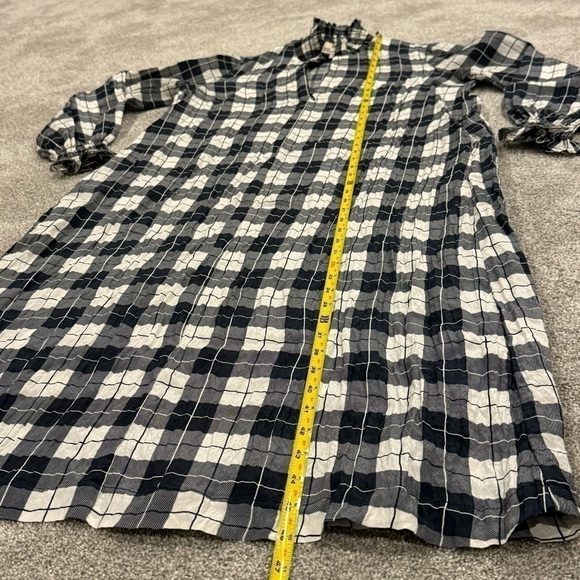 Baum Und Pferdgarten Anamay Midi Dress Black and White Plaid Size 38 (US 6) EUC - Picture 12 of 13